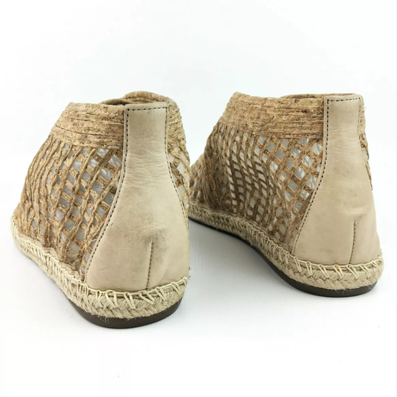 m_5bd366da194dadd2ca848b34.jpg Schutz Cork Mesh Lace-Up Flat Espadrilles Oxfords
